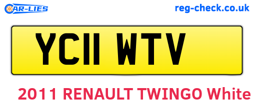 YC11WTV are the vehicle registration plates.