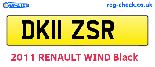 DK11ZSR are the vehicle registration plates.