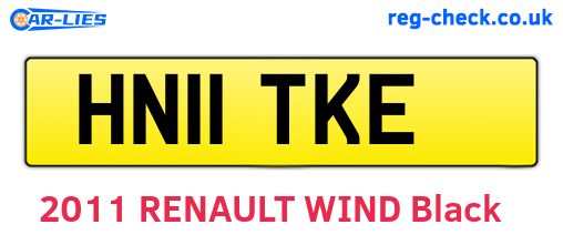 HN11TKE are the vehicle registration plates.