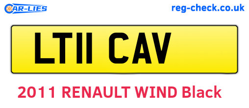 LT11CAV are the vehicle registration plates.