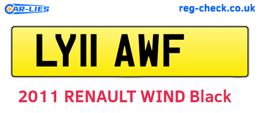 LY11AWF are the vehicle registration plates.