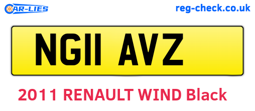 NG11AVZ are the vehicle registration plates.
