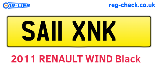 SA11XNK are the vehicle registration plates.
