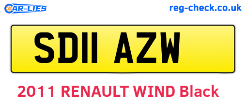 SD11AZW are the vehicle registration plates.