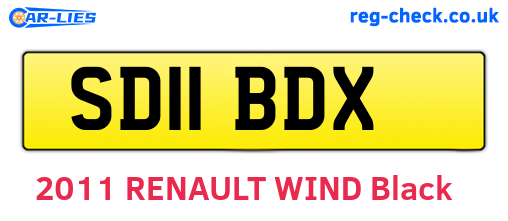 SD11BDX are the vehicle registration plates.