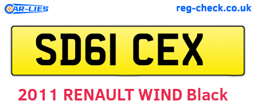SD61CEX are the vehicle registration plates.