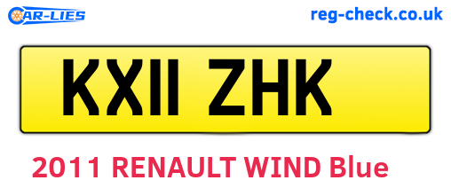 KX11ZHK are the vehicle registration plates.