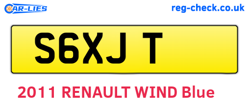 S6XJT are the vehicle registration plates.
