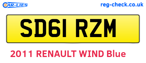 SD61RZM are the vehicle registration plates.