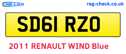 SD61RZO are the vehicle registration plates.