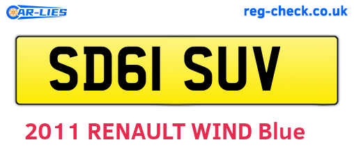 SD61SUV are the vehicle registration plates.