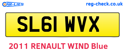 SL61WVX are the vehicle registration plates.