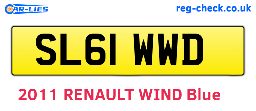 SL61WWD are the vehicle registration plates.
