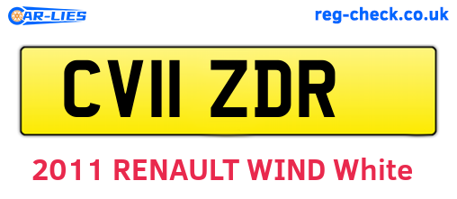 CV11ZDR are the vehicle registration plates.