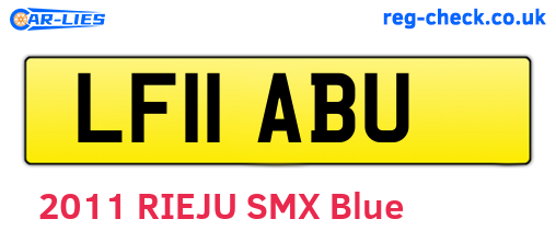 LF11ABU are the vehicle registration plates.