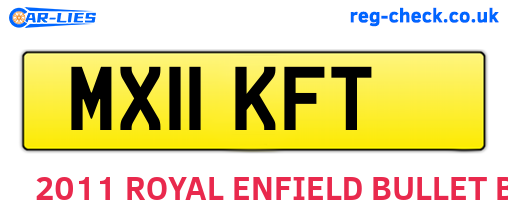 MX11KFT are the vehicle registration plates.
