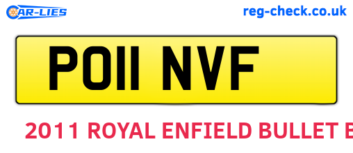 PO11NVF are the vehicle registration plates.