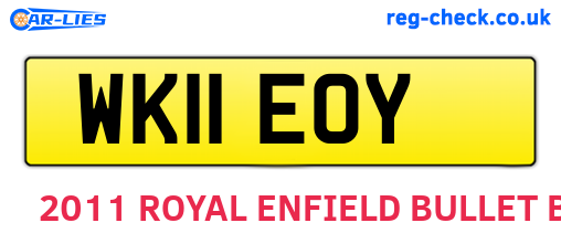 WK11EOY are the vehicle registration plates.