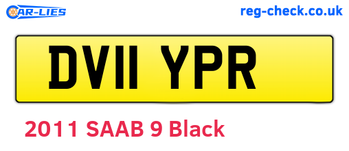 DV11YPR are the vehicle registration plates.