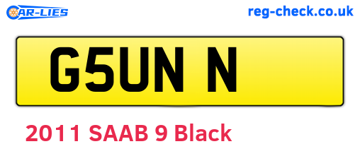 G5UNN are the vehicle registration plates.