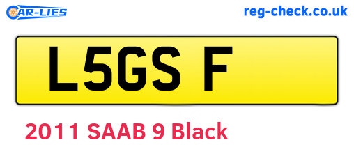 L5GSF are the vehicle registration plates.