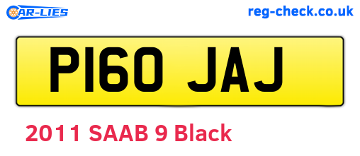 P160JAJ are the vehicle registration plates.