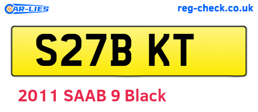 S27BKT are the vehicle registration plates.