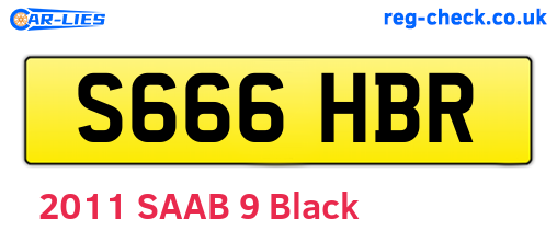 S666HBR are the vehicle registration plates.
