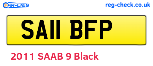 SA11BFP are the vehicle registration plates.