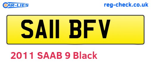SA11BFV are the vehicle registration plates.