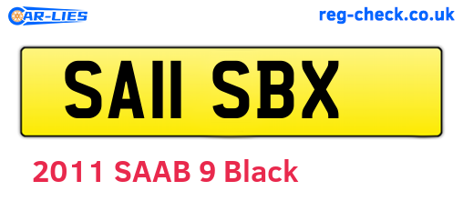 SA11SBX are the vehicle registration plates.