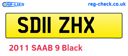 SD11ZHX are the vehicle registration plates.