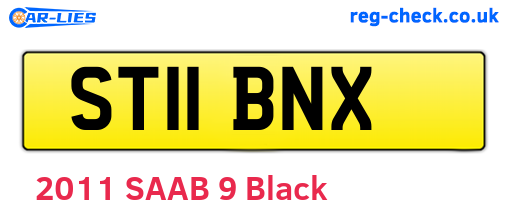 ST11BNX are the vehicle registration plates.