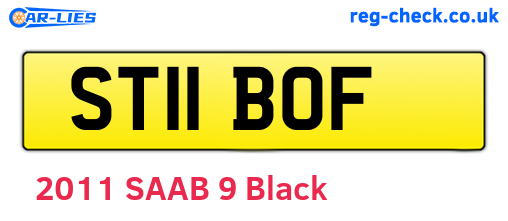 ST11BOF are the vehicle registration plates.