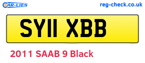 SY11XBB are the vehicle registration plates.