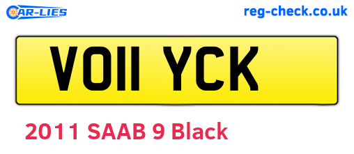 VO11YCK are the vehicle registration plates.