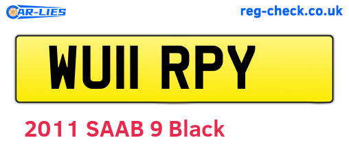 WU11RPY are the vehicle registration plates.
