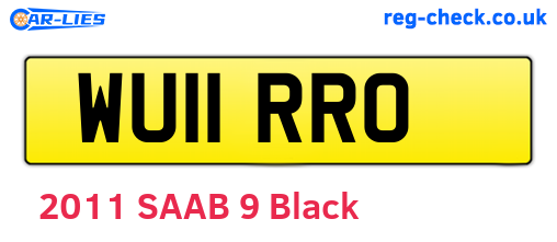 WU11RRO are the vehicle registration plates.