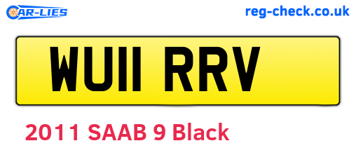 WU11RRV are the vehicle registration plates.