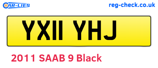 YX11YHJ are the vehicle registration plates.