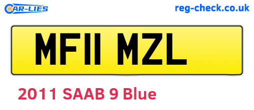 MF11MZL are the vehicle registration plates.