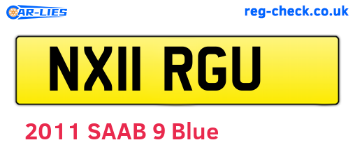 NX11RGU are the vehicle registration plates.
