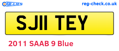 SJ11TEY are the vehicle registration plates.