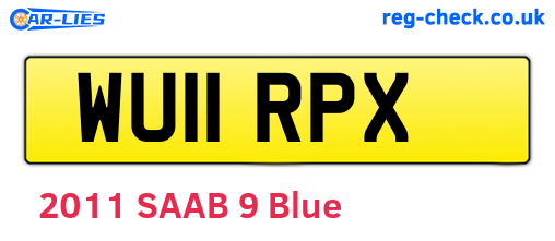 WU11RPX are the vehicle registration plates.