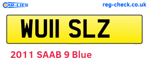 WU11SLZ are the vehicle registration plates.