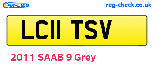 LC11TSV are the vehicle registration plates.