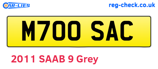M700SAC are the vehicle registration plates.
