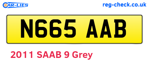 N665AAB are the vehicle registration plates.