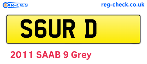 S6URD are the vehicle registration plates.