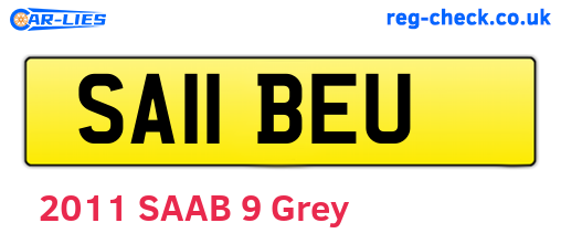 SA11BEU are the vehicle registration plates.
